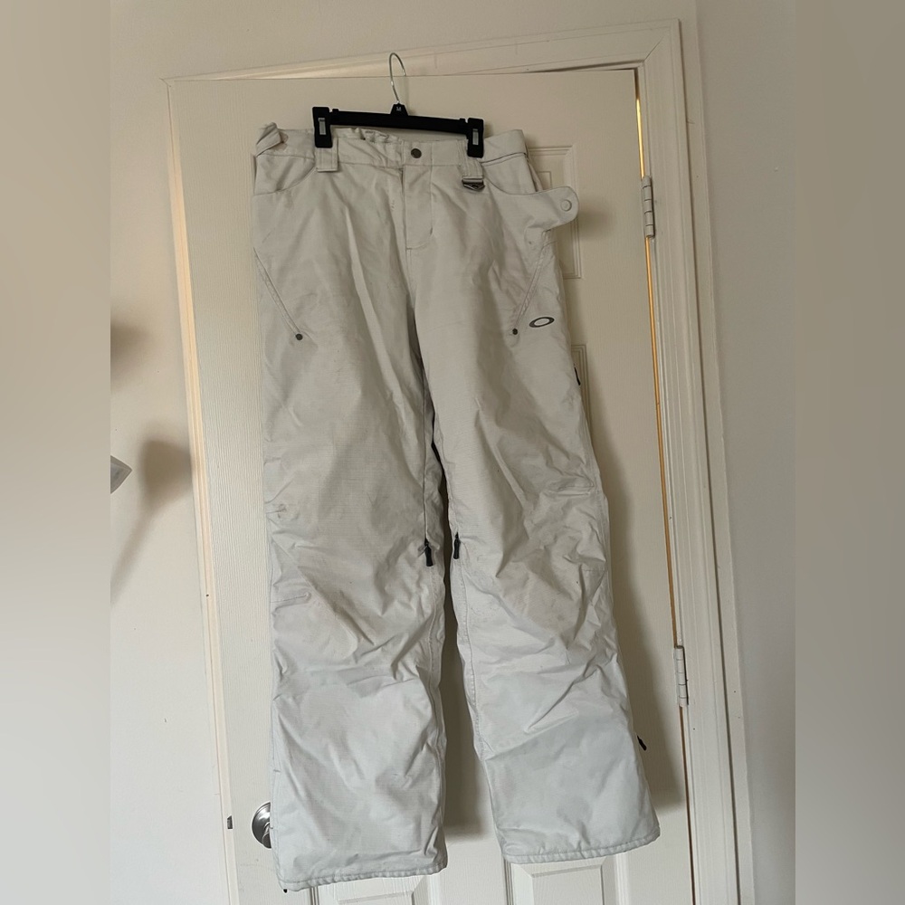 Women’s snow pants, Oakley, size medium, white